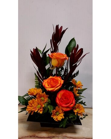 AMBER GLOW Flower Arrangement
